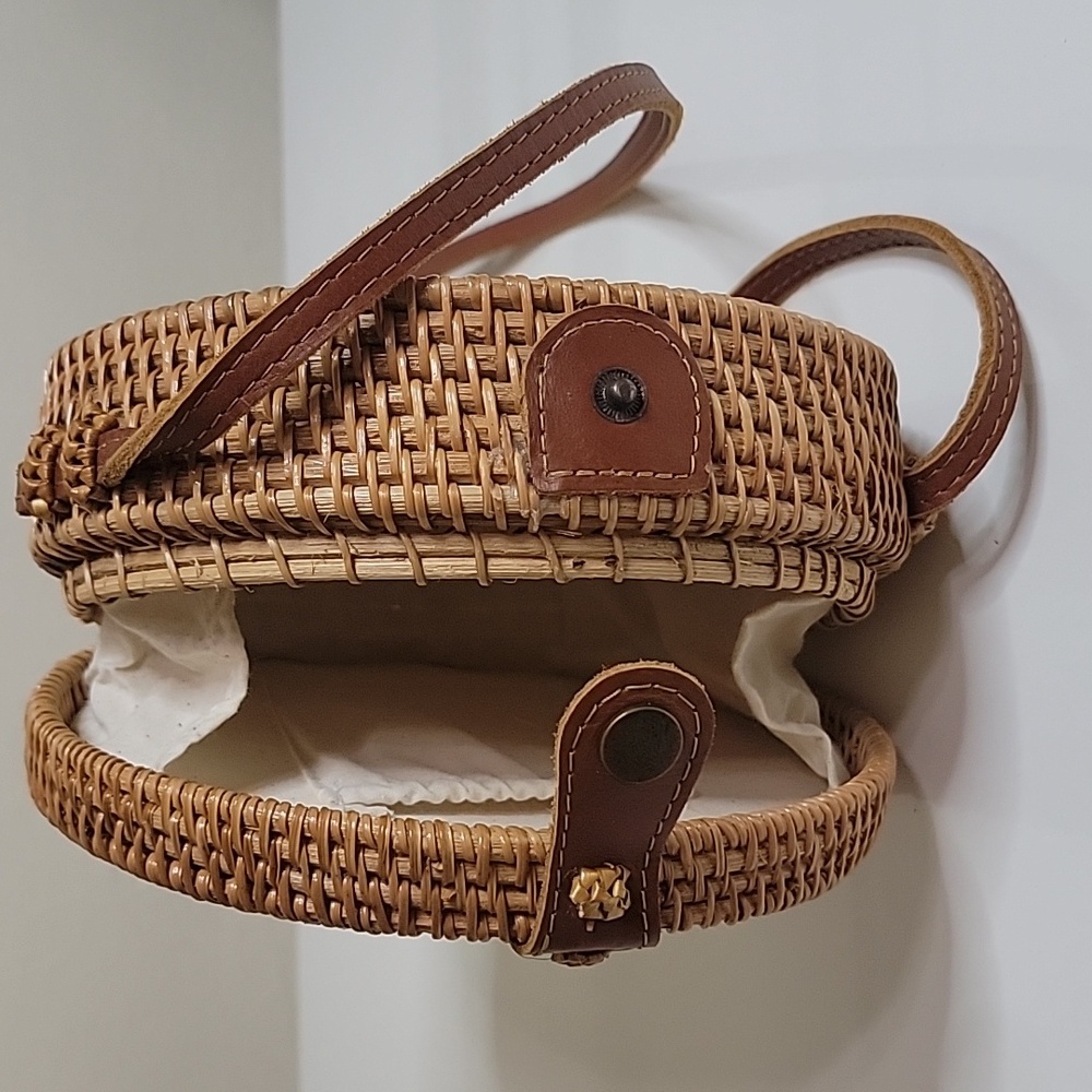 Rattan Circle Boho Women's Bag - Picture 3 of 7